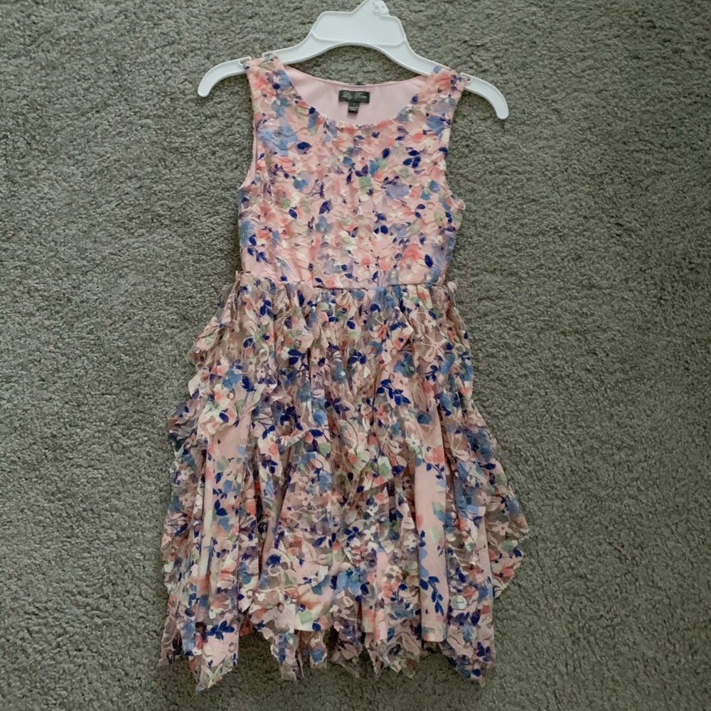 Lily Rose Floral Pink Lacey Dress